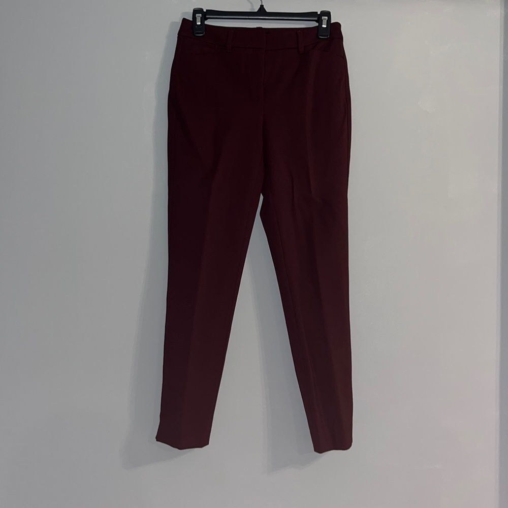 Slim maroon work pants